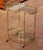 Mid 20th Century Mid-Century French Brass and Glass Two-Tier Bar Cart With Removable Tray For Sale - Image 5 of 9