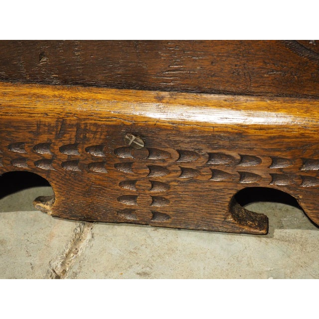 Armorial Solid Oak Coffre From France, Circa 1680 For Sale - Image 15 of 18