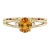 Citrine & Cz Engagement Ring in 925 Sterling Silver Us 7 For Sale