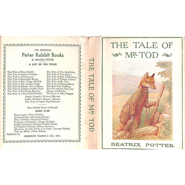 POTTER, Beatrix [94] pp. Frederick Warne & Co., Inc. 1939 5.5" x 4.25" *blank endpapers* The Tale of Mr. Tod is a book...
