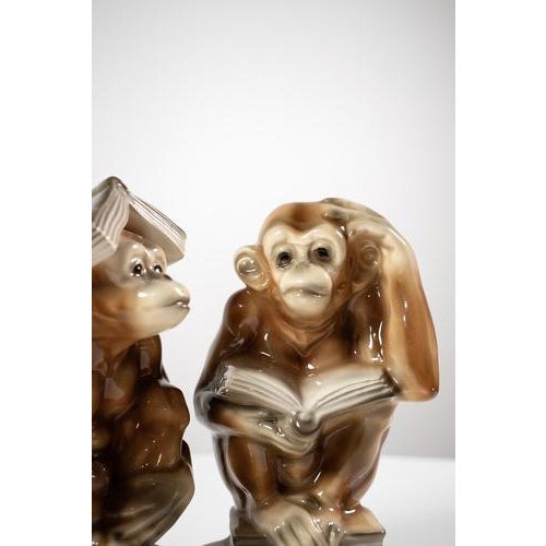 Ceramic Bookends from Norleans, Set of 2 For Sale - Image 5 of 12