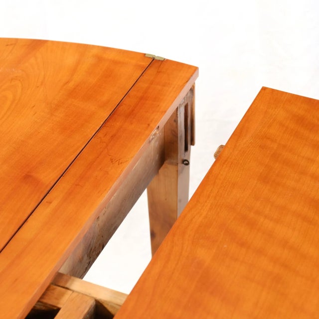 Traditional French Biedermeier Demi Lune Folding Table in Cherry, 1810 For Sale - Image 3 of 8