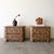 A striking pair of vintage nightstands in natural cork and sealed with a durable matte finish—combining organic texture...