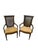 Neoclassical Pair of Vintage French Regency Cane Back Armchairs With Original Harvest Gold Upholstery For Sale - Image 3 of 7