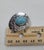 Metal 1950s Les Bernard Turquoise and Hammered Silver Earrings, A Pair For Sale - Image 7 of 7