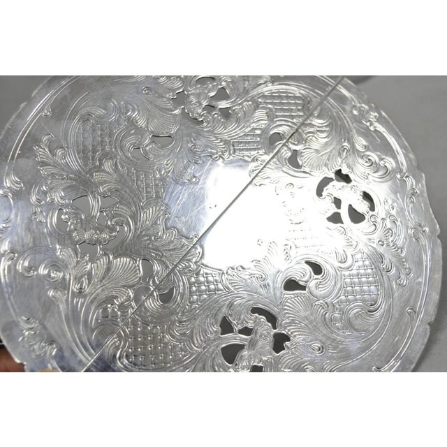 Vintage Gorham Yc49-1 Victorian Silver Plated Expanding Pot Trivet Hot Plate For Sale - Image 9 of 11