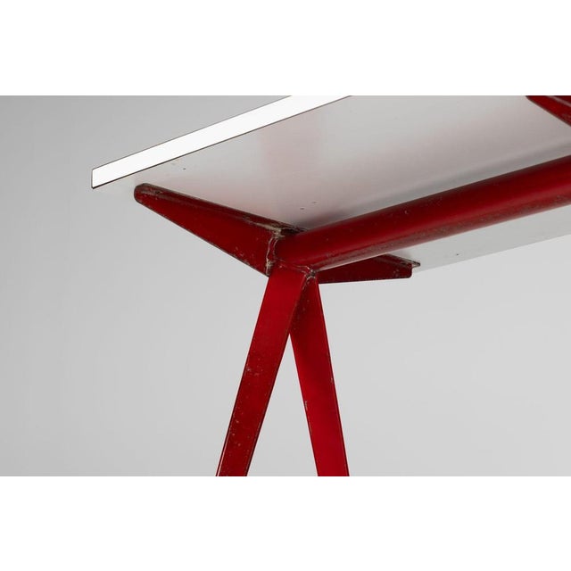 512 Compass Table Red by Jean Prouvé, France, 1953 For Sale - Image 13 of 18