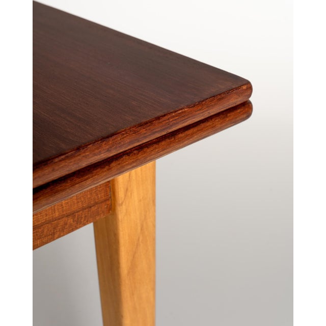 Wood Scandinavian Extendable Oak Dining Table, 1960s For Sale - Image 7 of 11