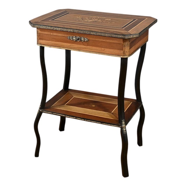 Napoleon III Style Marquetry Worktable For Sale