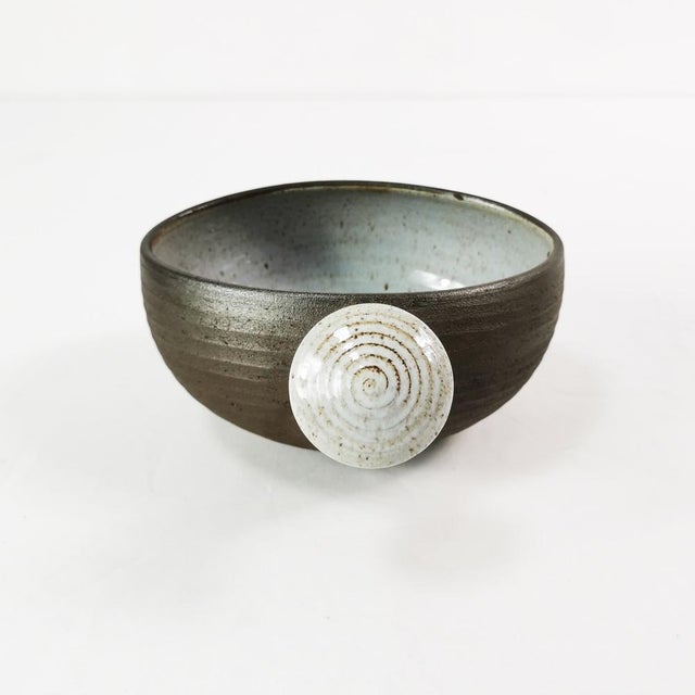 1960s Modernist Ceramic Bowl with Handle by H. Ditlev. Denmark, 1960s For Sale - Image 5 of 10