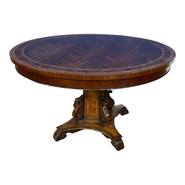 Regency Style 48” Round Foyer Table by Leighton Hall - Showroom Sample For Sale