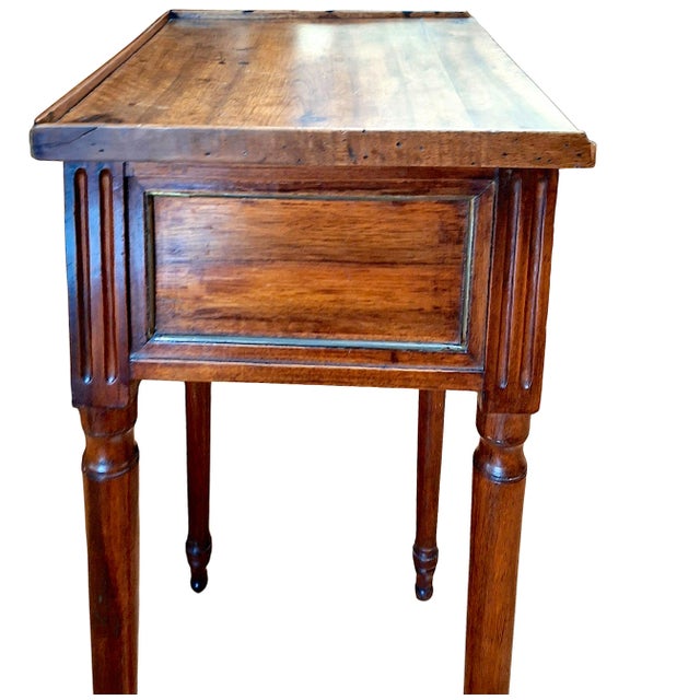Early 20th Century An Antique Louis XVI-style, Two-Drawer Bedside Table For Sale - Image 5 of 7