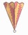 African Tribal Art parchment wall shade sconce featuring a large triangle hide form stitched on iron and hand painted...