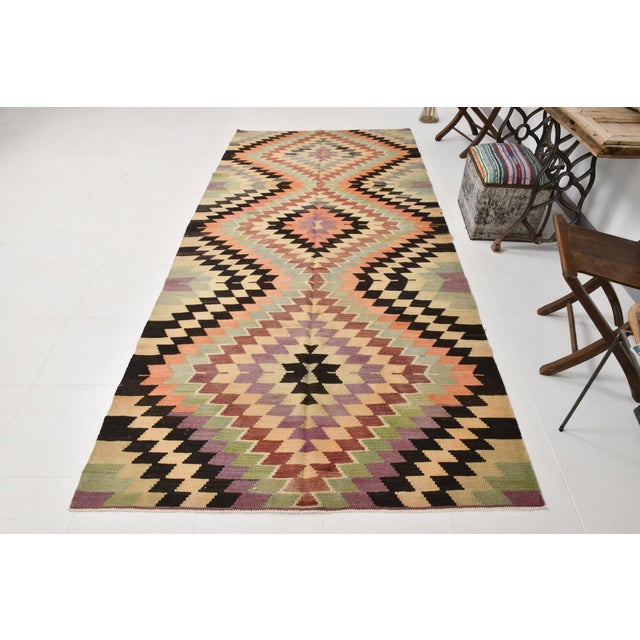 Anatolian Wool Kilim Rug, in Flawless conditions. Designed 1970 to 1979