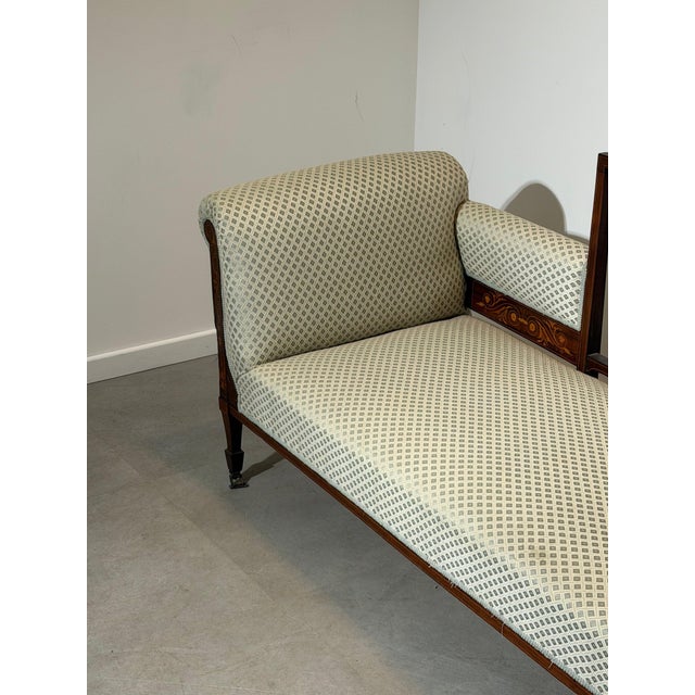 Metal Edwardian Mahogany Settee, France For Sale - Image 7 of 11