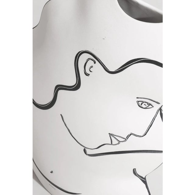 1980s Sculptural Woman Vase For Sale - Image 4 of 5