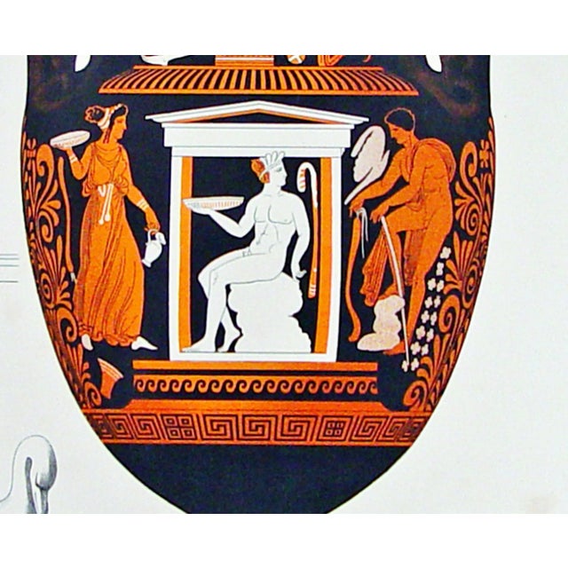 Late 19th Century Albert Genick Large Framed Chromolithograph of an Ancient Greek Red-Figure Vase, “Amphora”, 1883 For Sale - Image 5 of 7