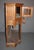Rare carved oak wood server in dark tones. Carved Gothic tracery designs overhang the lower open part, with linenfold...