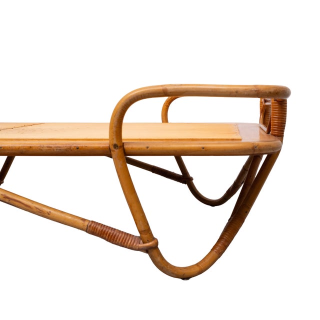 Rattan Daybed, Noordwolde, Holland, 1950s For Sale - Image 6 of 12
