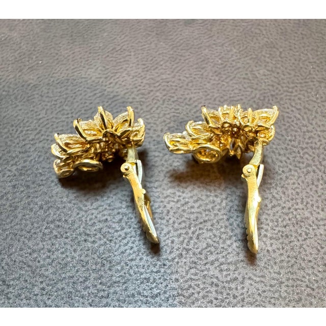 20 Natural Marquise Diamonds & 10 Round Diamond Clip on Earring 18 KYG For Sale - Image 4 of 18