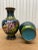Mid 20th Century Mid 20th Century Vintage Chinese Cloisonne Floral Decorated Vases- a Pair For Sale - Image 5 of 7