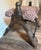 Custom Upholstered Vintage Camel Saddle Stools For Sale - Image 4 of 12