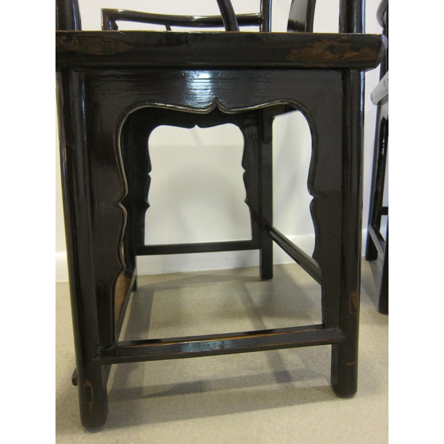 Wood 19th Century Chinese Official Hat Chair For Sale - Image 7 of 11