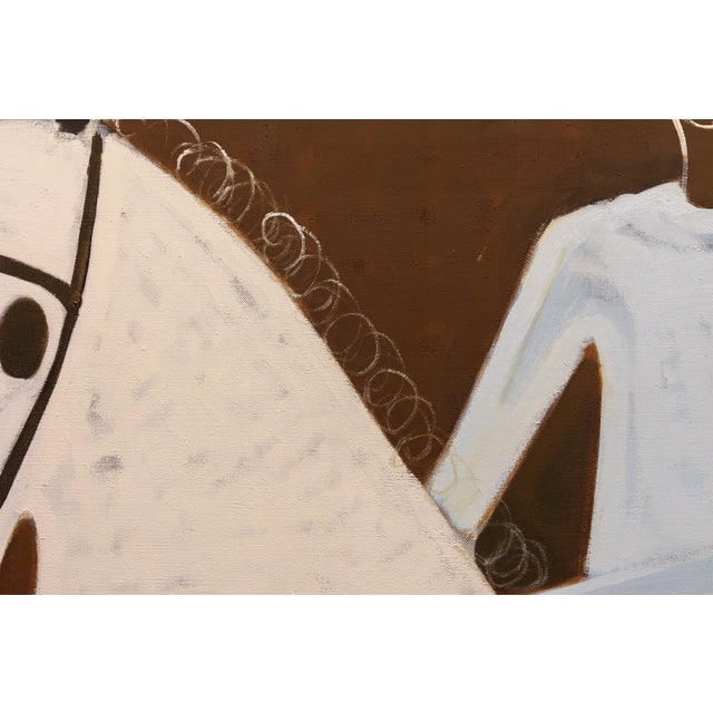 Large Contemporary Horse Painting. Man on Horseback - Marcus Aurelius 200 X 180 Cm For Sale - Image 6 of 14