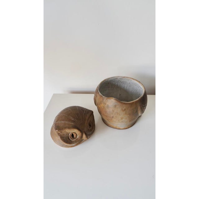 Ceramic Ceramic Owl Sculpture by Agnès Escala, 1960s For Sale - Image 7 of 16