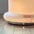 Vintage 1970s Italian Satin Opaline Glass Floor Lamp - Sculptural Illuminated Side Table - Space Age Matte Frosted Glass Pedestal Lamp For Sale - Image 17 of 18