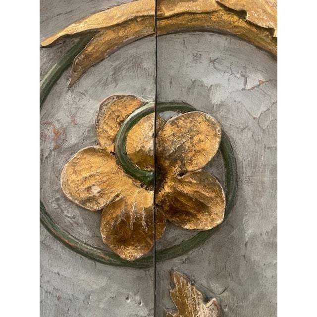 Pair of 19th Century Italian Carved and Painted Panels For Sale - Image 4 of 6