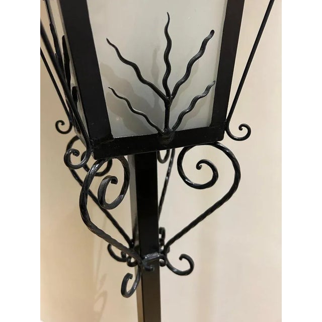 1950s Reverberal Wrought Iron Floor Lamp, 1950s For Sale - Image 5 of 10