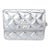Silver Metallic Quilted Lambskin Coco Punk Belt Bag For Sale