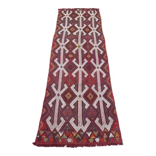 1960s Vintage Turkish Handknotted Runner Rug - 34"x104" For Sale