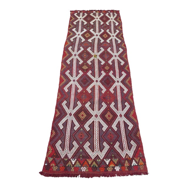 1960s Vintage Turkish Handknotted Runner Rug - 34"x104" For Sale