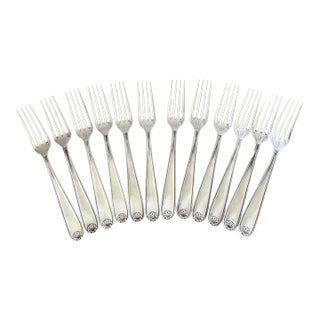 Christofle Forks in Clerment Marot Pattern-Set of 12 For Sale