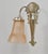 Art Deco 1930s Muller Freres Single French Art Deco Peach Uranium Glass Wall Sconce For Sale - Image 3 of 13