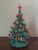 Green Vintage Ceramic Lighted Table Top Christmas Tree For Sale - Image 8 of 8