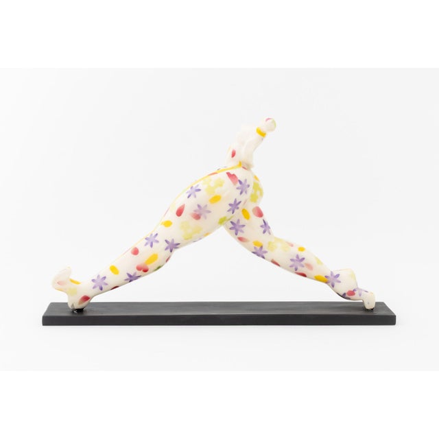 White Francoise Abraham Woman Walking Resin Sculpture For Sale - Image 8 of 11