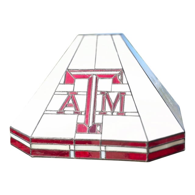 Texas "Aggies " Stained Glass Lampshade For Sale