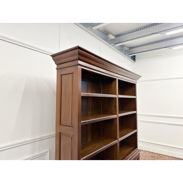 Wood English Semi Open Bookcase For Sale - Image 7 of 14