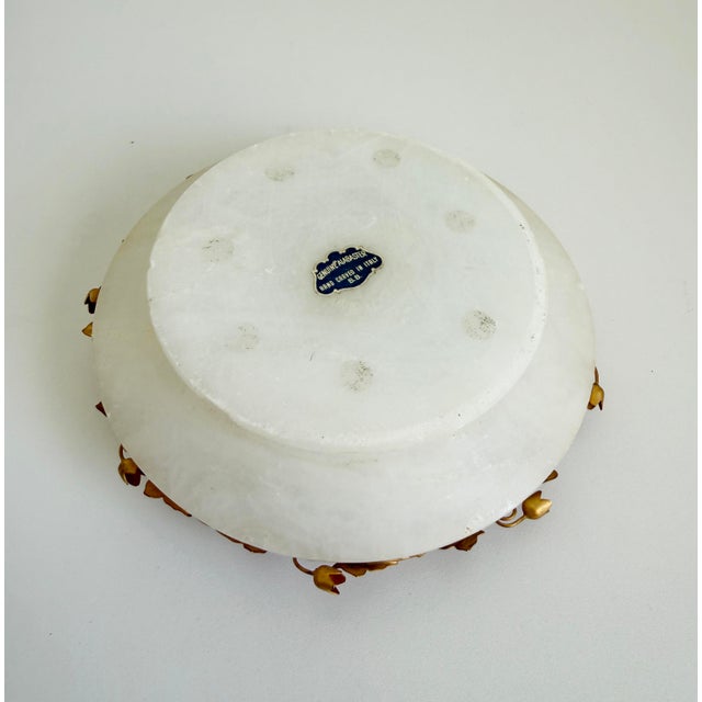 1960s Italian Alabaster & Filagree Ashtray Vide Poche For Sale - Image 13 of 13