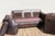 Restoration Hardware Brown Leather Three-Seat Sofa | Vintage Modern Down-Filled Cushions For Sale - Image 17 of 18