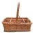 Vintage French Willow Wine Bottle Carrier Basket For Sale