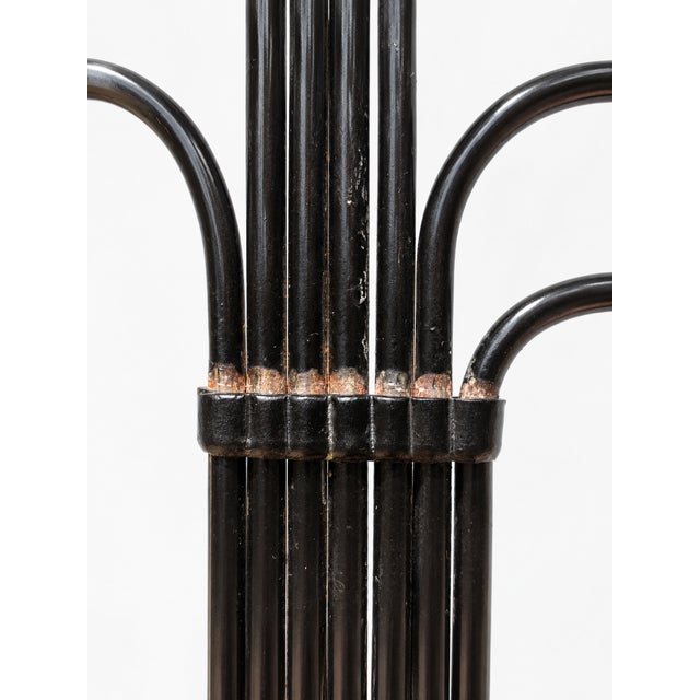 Seven-Arm Candelabra in Black Metal and Copper attributed to Gunnar Ander for Ystad-Metall, Sweden, 1960s For Sale - Image 10 of 11
