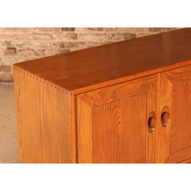 Mid-Century Modern Windsor Elm Sideboard on Casters from Ercol, 1960s For Sale - Image 4 of 12