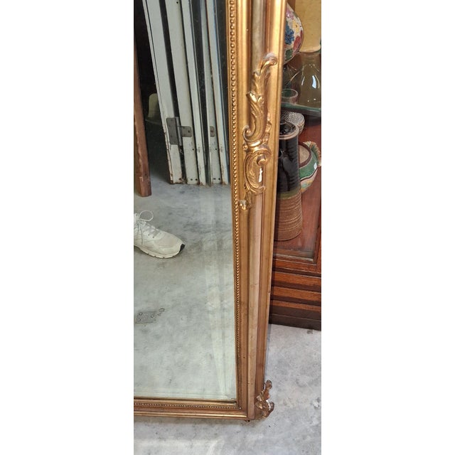 Large Louis XV Style Fireplace Mirror, 19th Century For Sale - Image 3 of 9