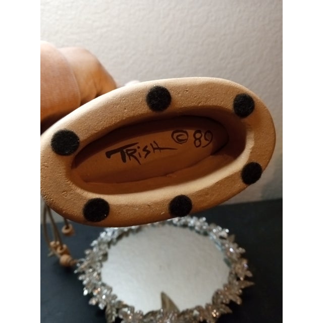 EXQUISITE Signed Native Desert Pueblo Gray Feather Pottery 8" Vase or Pitcher This exquisite 8" vase or pitcher is a...