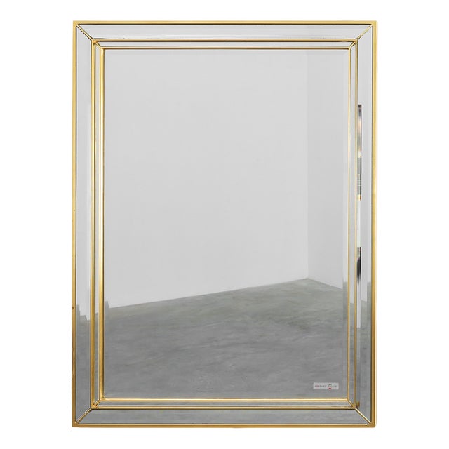 20th Century Hollywood Regency Metal Mirror by Deknudt, Belgium, 1980s For Sale