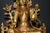 Metal Gilt Bronze Tibetan Green Tara Statue For Sale - Image 7 of 13